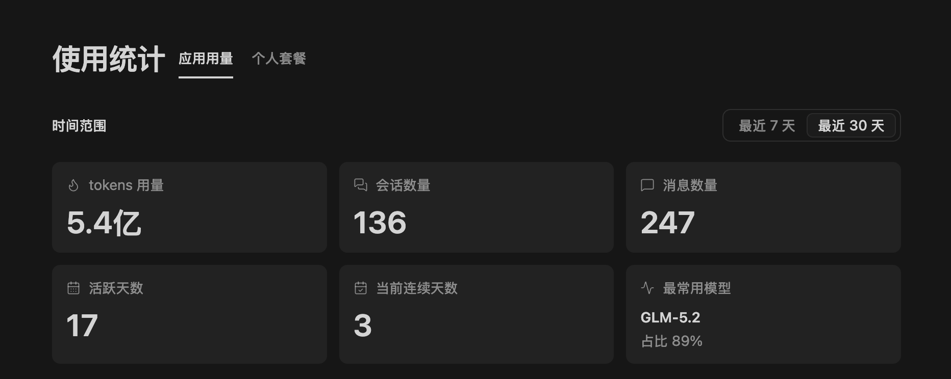 ZCode 智谱 Token 用量统计